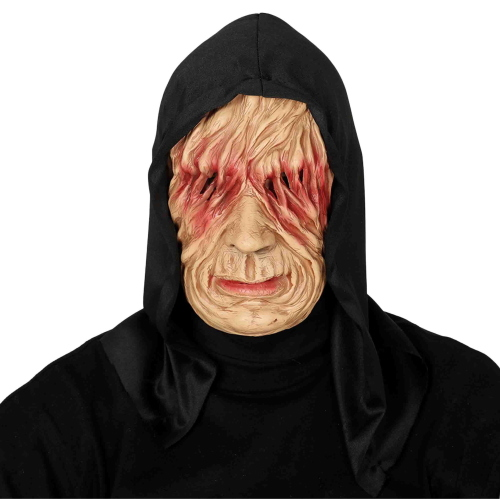 MASCHERA DA LEBBROSO CON CAPPUCCIO ADULTO ACCESSORIO TRAVESTIMENTO HALLOWEEN COSPLAY - 2872