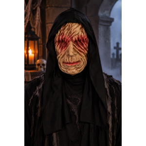 MASCHERA DA LEBBROSO CON CAPPUCCIO ADULTO ACCESSORIO TRAVESTIMENTO HALLOWEEN COSPLAY - 2872