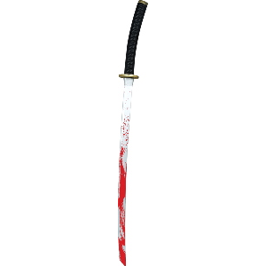 SPADA SAMURAI GIOCATTOLO CON SANGUE 97 CM ACCESSORIO TRAVESTIMENTO COSPLAY HALLOWEEN - 19538
