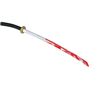 SPADA SAMURAI GIOCATTOLO CON SANGUE 97 CM ACCESSORIO TRAVESTIMENTO COSPLAY HALLOWEEN - 19538