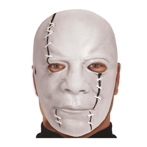 MASCHERA ASSASSINO IN LATTICE CON CICATRICI ACCESSORIO TRAVESTIMENTO HALLOWEEN COSPLAY - 20544