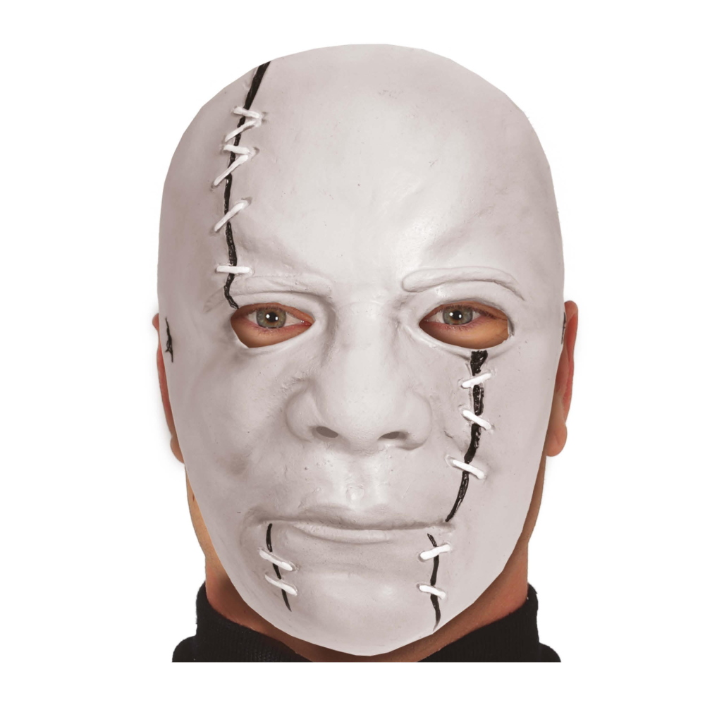 MASCHERA ASSASSINO IN LATTICE CON CICATRICI ACCESSORIO TRAVESTIMENTO HALLOWEEN COSPLAY - 20544