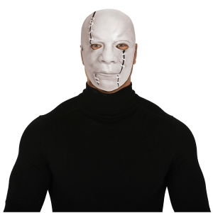 MASCHERA ASSASSINO IN LATTICE CON CICATRICI ACCESSORIO TRAVESTIMENTO HALLOWEEN COSPLAY - 20544