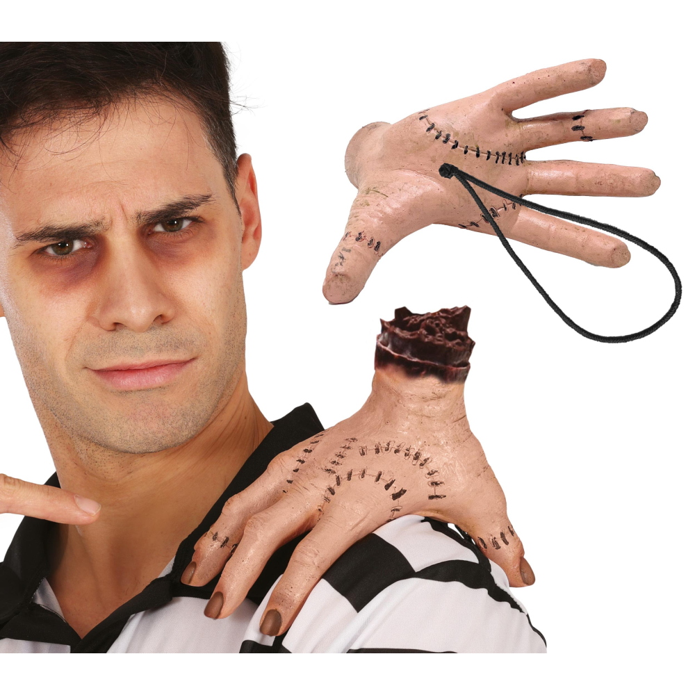 DECORAZIONE LA MANO CON ELASTICO ACCESSORIO TRAVESTIMENTO HALLOWEEN COSPLAY MERCOLEDÌ ADDAMS - 26534