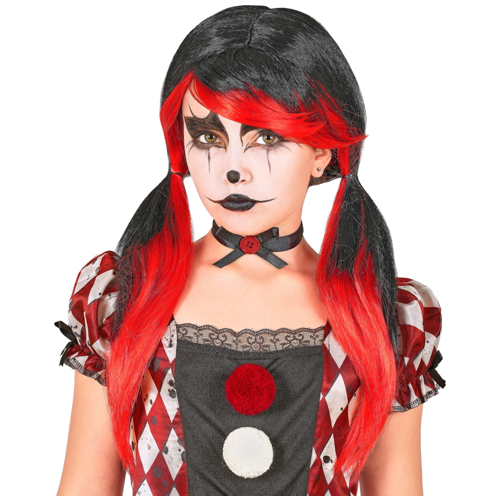PARRUCCA PAGLIACCIO HORROR ACCESSORI PER ABITO VESTITO TRAVESTIMENTO CARNEVALE - 10291