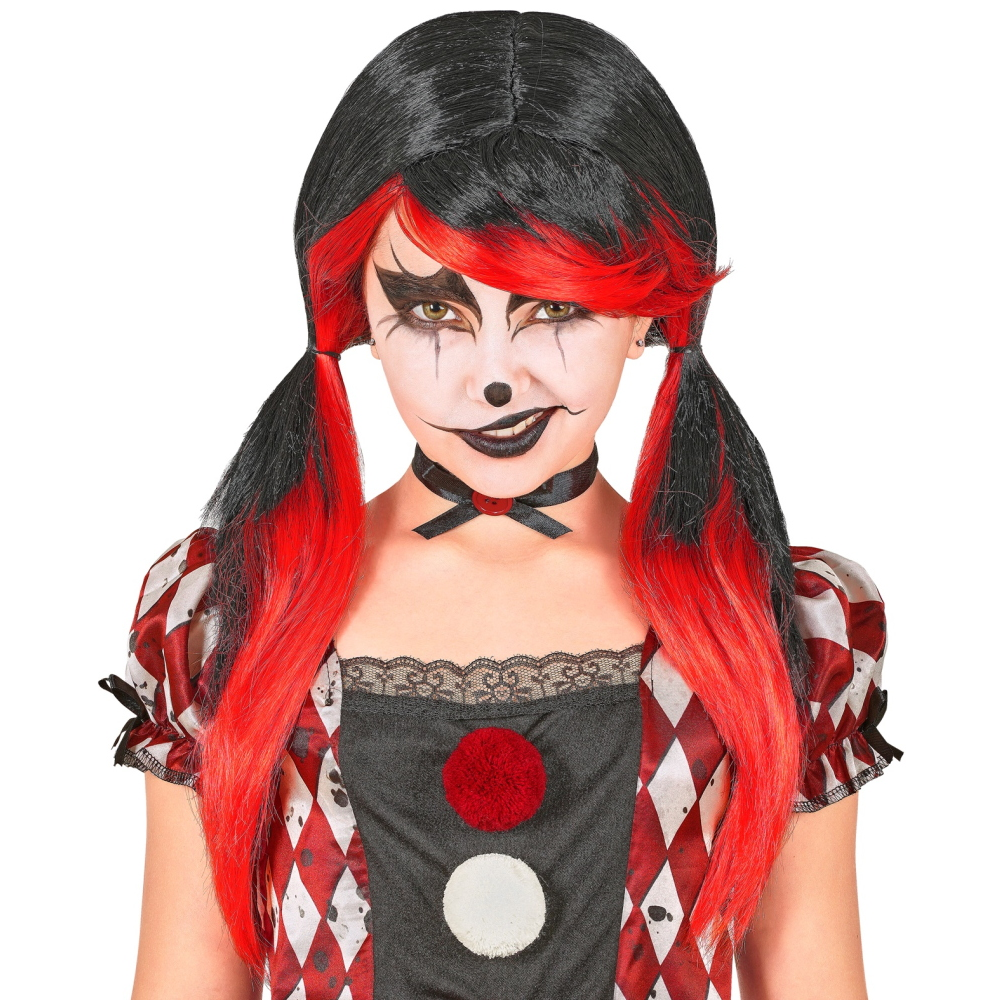 PARRUCCA PAGLIACCIO HORROR ACCESSORI PER ABITO VESTITO TRAVESTIMENTO CARNEVALE - 10291