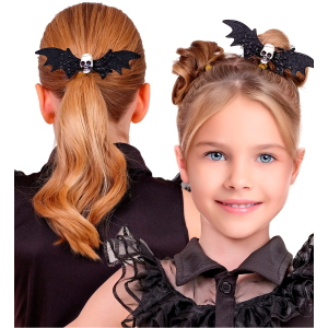 FERMACAPELLI TESCHIO PIPISTRELLO ACCESSORI PER TRAVESTIMENTO CARNEVALE HALLOWEEN - 65013