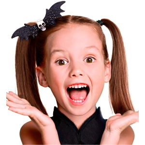 FERMACAPELLI TESCHIO PIPISTRELLO ACCESSORI PER TRAVESTIMENTO CARNEVALE HALLOWEEN - 65013