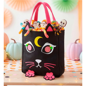 CESTINO DOLCETTO O SCHERZETTO GATTO BORSETTA ACCESSORI HALLOWEEN CARNEVALE - 86875