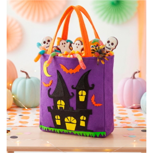 CESTINO DOLCETTO O SCHERZETTO CASA SPIRITATA BORSETTA ACCESSORI HALLOWEEN CARNEVALE - 86876
