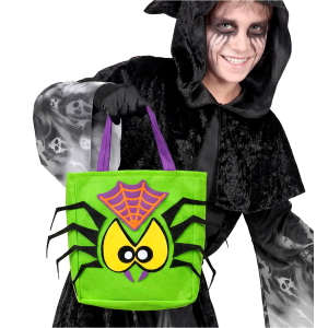 CESTINO DOLCETTO O SCHERZETTO RAGNO BORSETTA ACCESSORI HALLOWEEN CARNEVALE - 86877
