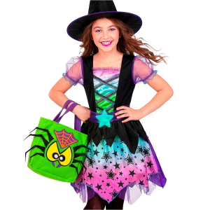 CESTINO DOLCETTO O SCHERZETTO RAGNO BORSETTA ACCESSORI HALLOWEEN CARNEVALE - 86877
