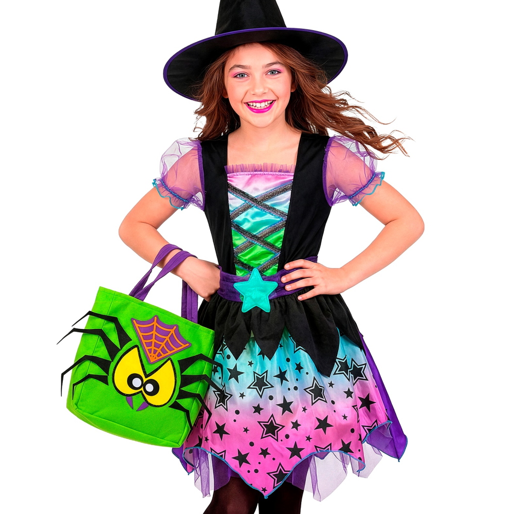 CESTINO DOLCETTO O SCHERZETTO RAGNO BORSETTA ACCESSORI HALLOWEEN CARNEVALE - 86877