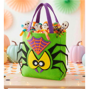 CESTINO DOLCETTO O SCHERZETTO RAGNO BORSETTA ACCESSORI HALLOWEEN CARNEVALE - 86877