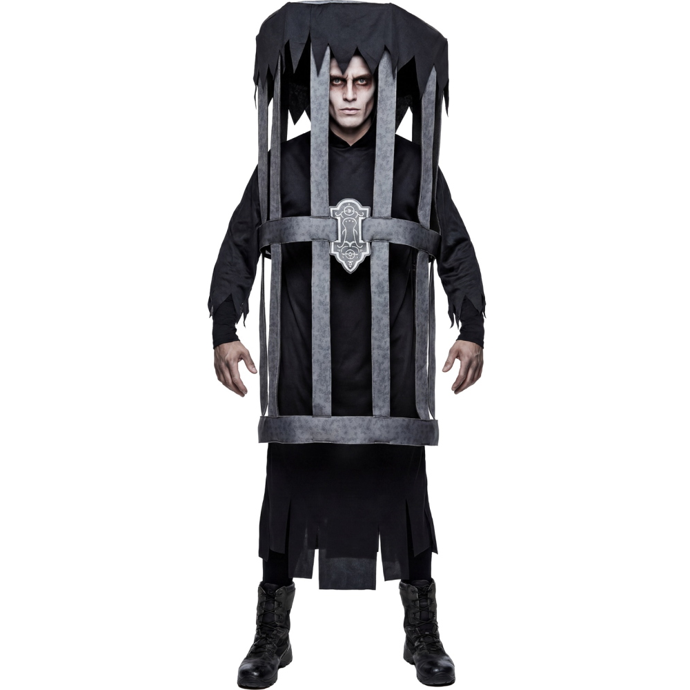 TRAVESTIMENTO INGABBIATO VESTITO COSTUME CARNEVALE HALLOWEEN - 01182