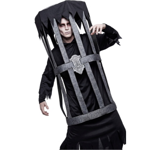 TRAVESTIMENTO INGABBIATO VESTITO COSTUME CARNEVALE HALLOWEEN - 01182