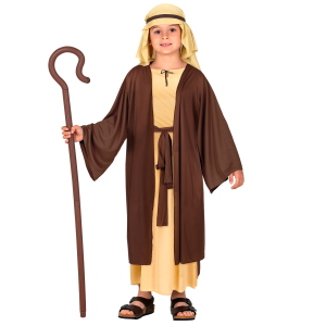 COSTUME GIUSEPPE TUNICA E COPRICAPO TRAVESTIMENTO BAMBINO RECITA NATALE CARNEVALE COSPLAY - 0294