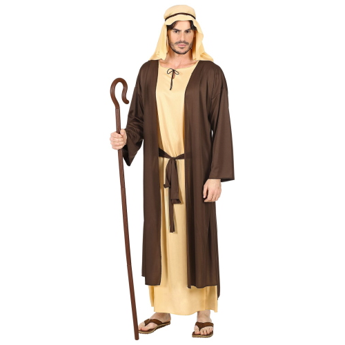 COSTUME GIUSEPPE TUNICA E COPRICAPO TRAVESTIMENTO UOMO RECITA NATALE CARNEVALE COSPLAY - 0294