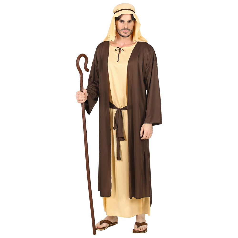 COSTUME GIUSEPPE TUNICA E COPRICAPO TRAVESTIMENTO UOMO RECITA NATALE CARNEVALE COSPLAY - 0294