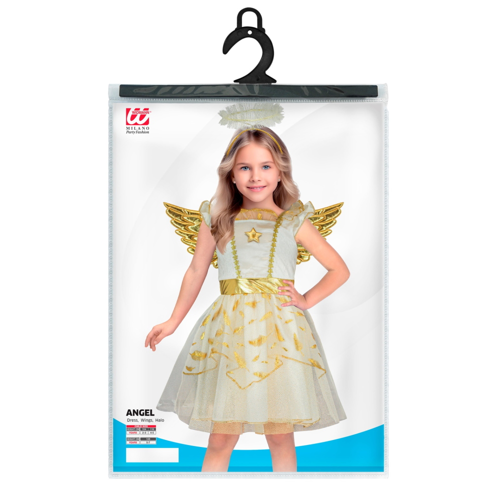 COSTUME ANGELO VESTITO ALI AUREOLA TRAVESTIMENTO RECITA NATALE CARNEVALE COSPLAY - 2151