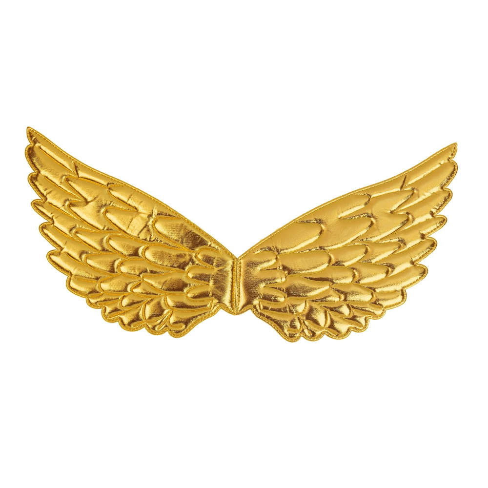 ALI IN TESSUTO ORO 43 X 22 CM ACCESSORI TRAVESTIMENTO COSTUME CARNEVALE NATALE- 30306