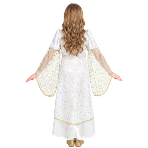 COSTUME ANGELO VESTITO LUNGO TRAVESTIMENTO BAMBINA RECITA NATALE CARNEVALE COSPLAY- 5899