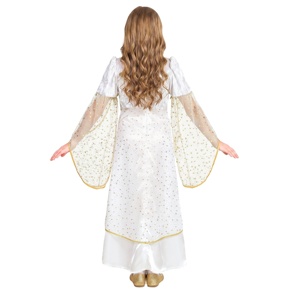 COSTUME ANGELO VESTITO LUNGO TRAVESTIMENTO BAMBINA RECITA NATALE CARNEVALE COSPLAY- 5899